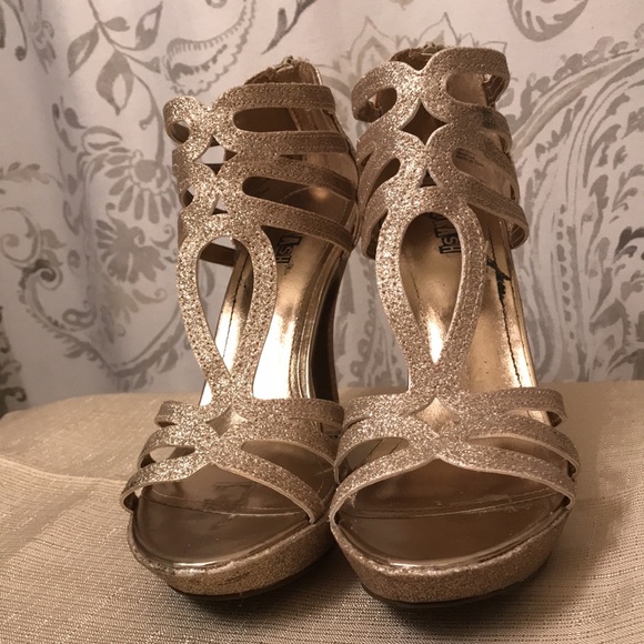 Gold Glitter Heels - Picture 6 of 10